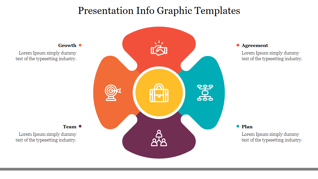 Elegant Presentation Infographic Templates In Multicolor